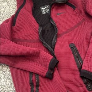 Nike Black and Burgundy waffle jacket